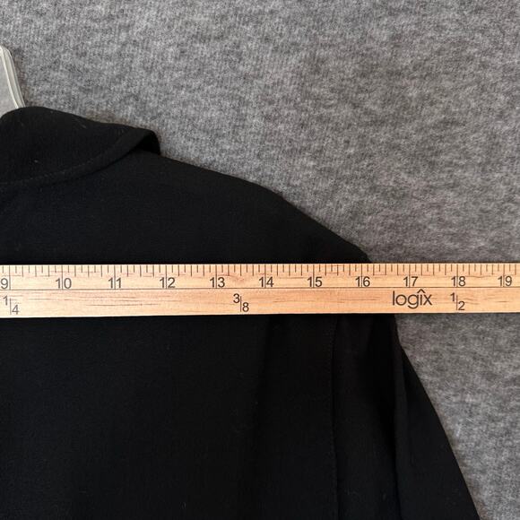 Simona Womens Long Jacket or Dress Size 12 AU* Black 100% Wool Oversized Buttons - Picture 12 of 14